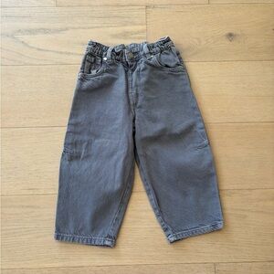 Zara toddler grey cotton pants, size 3T